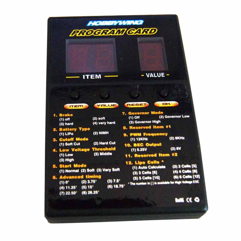 Hobbywing Program Card Led per ESC Platinum Serie