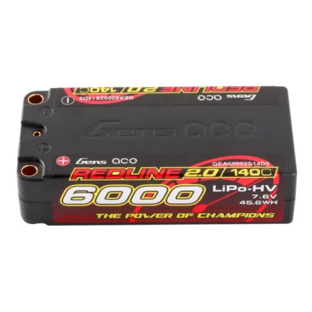GENS ACE 6000mAh 2S 140C High Voltage SHORTY HARD CASE