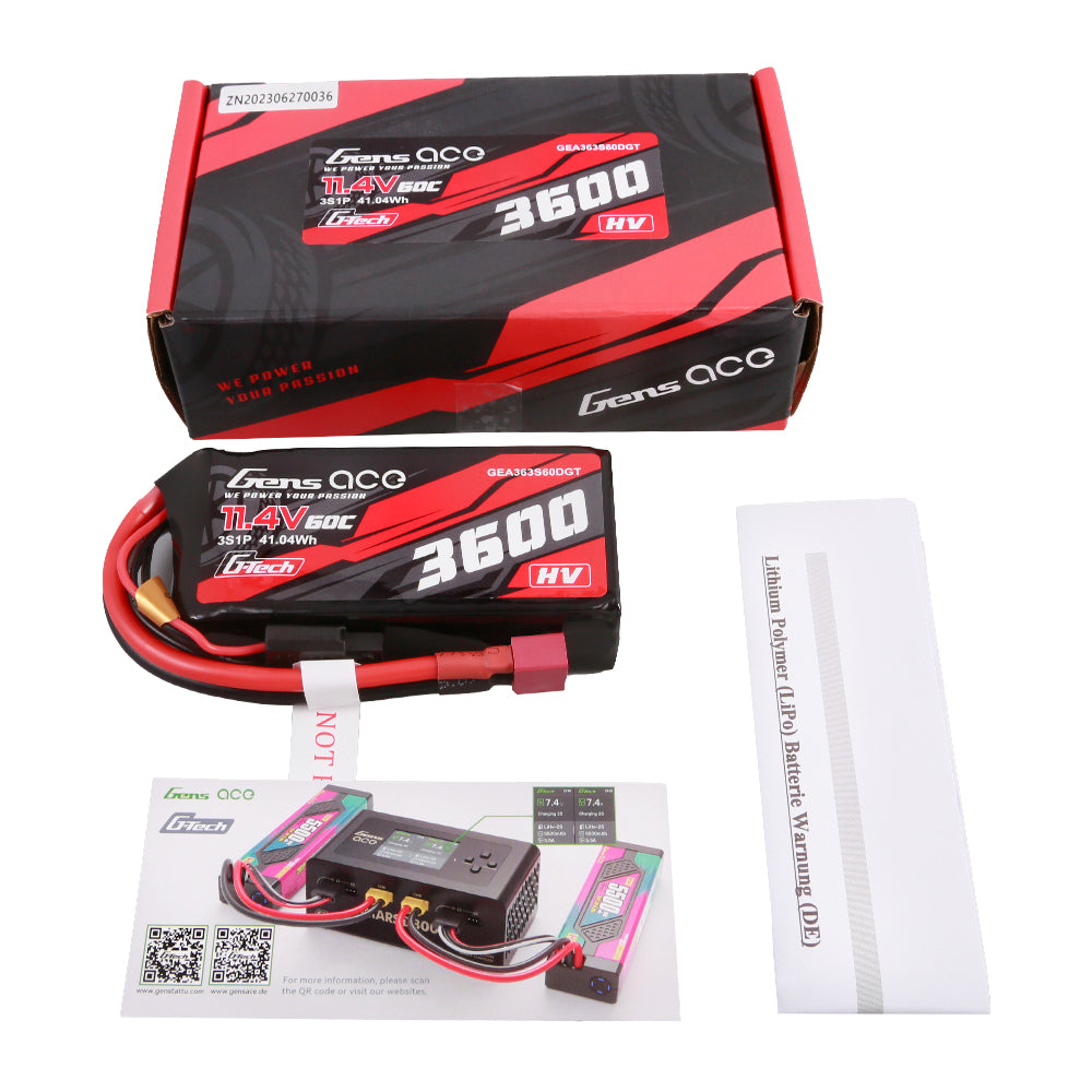 GENS ACE G-Tech 3600mAh 3S 11.4V 60C GEA363s60DGT - immagine 2