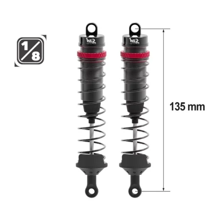 Hobbytech Ammortizzatori 1:8 135mm Big Bore 16mm HTR-508135