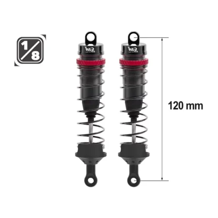 Hobbytech Ammortizzatori 1:8 120mm Big Bore 16mm HTR-508120