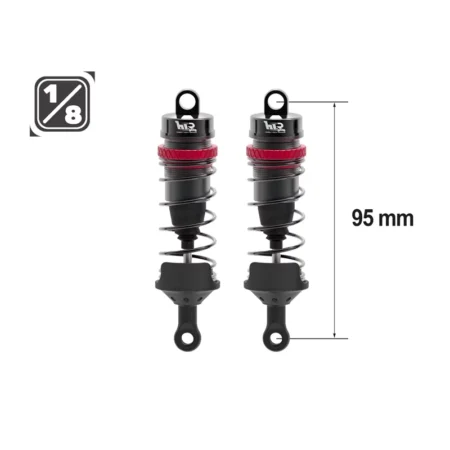 Hobbytech Ammortizzatori 1:8 95mm Big Bore 16mm HTR-508095