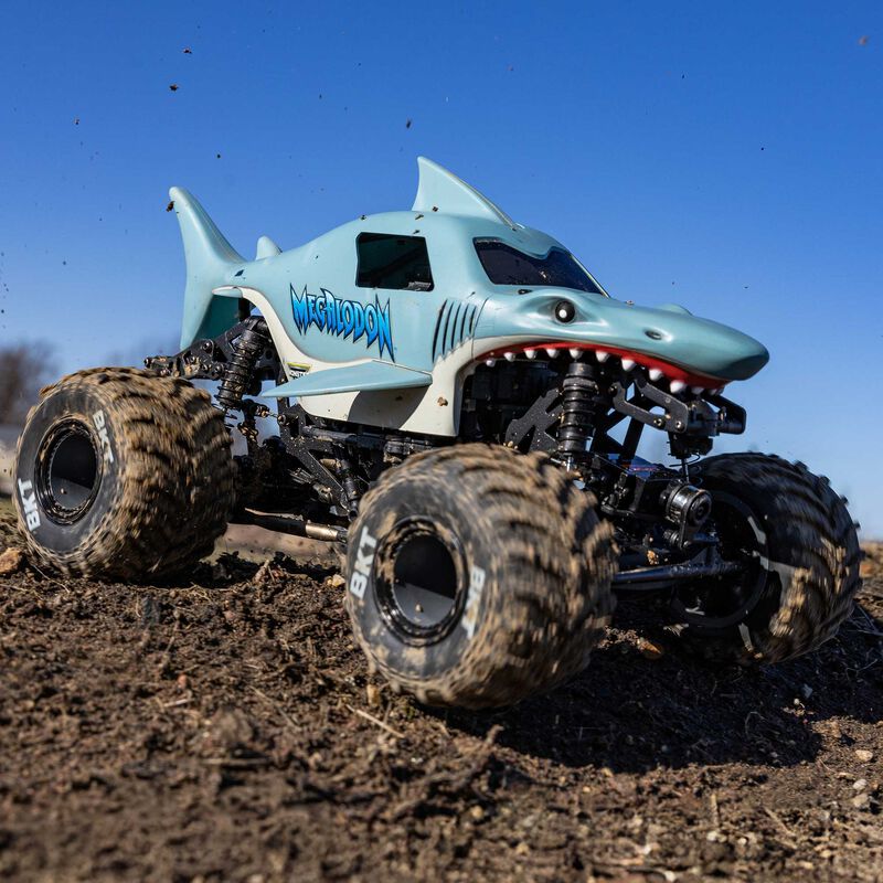 Losi Mini LMT 4X4 Monster Truck Megalodon 1:18 RTR LOS01026T3 - immagine 24