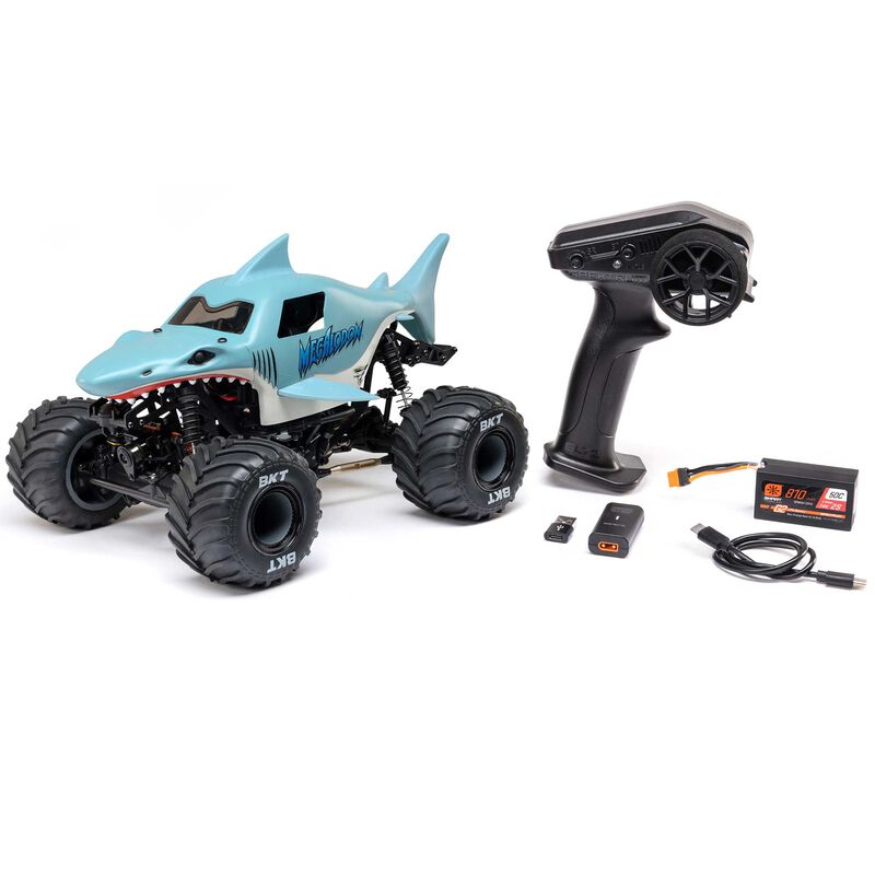 Losi Mini LMT 4X4 Monster Truck Megalodon 1:18 RTR LOS01026T3 - immagine 27