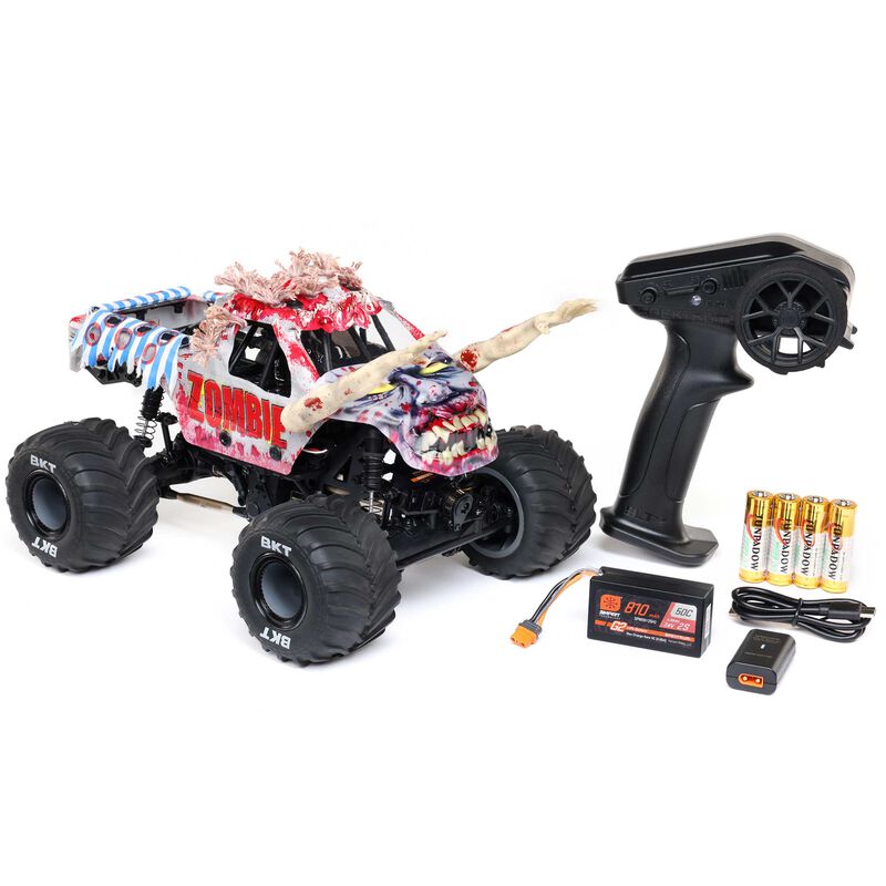 Losi Mini LMT 4X4 Monster Truck Zombie 1:18 RTR LOS01026T4 - immagine 28
