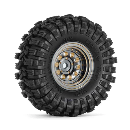 INJORA Set Gomme Cerchi 1.0" 58*24mm -2.65mm Offset Ottone