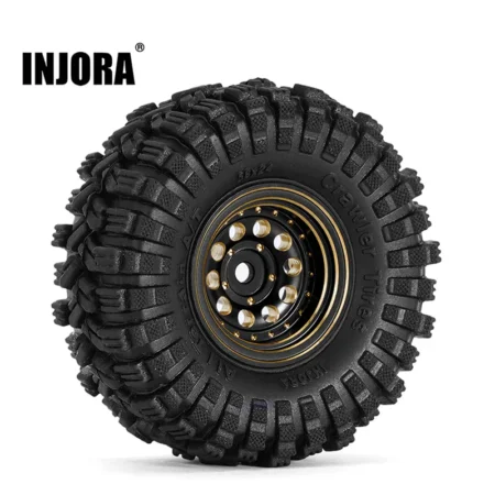 INJORA Set Gomme Cerchi 1.0" 58*24mm -2.65mm Offset Ottone