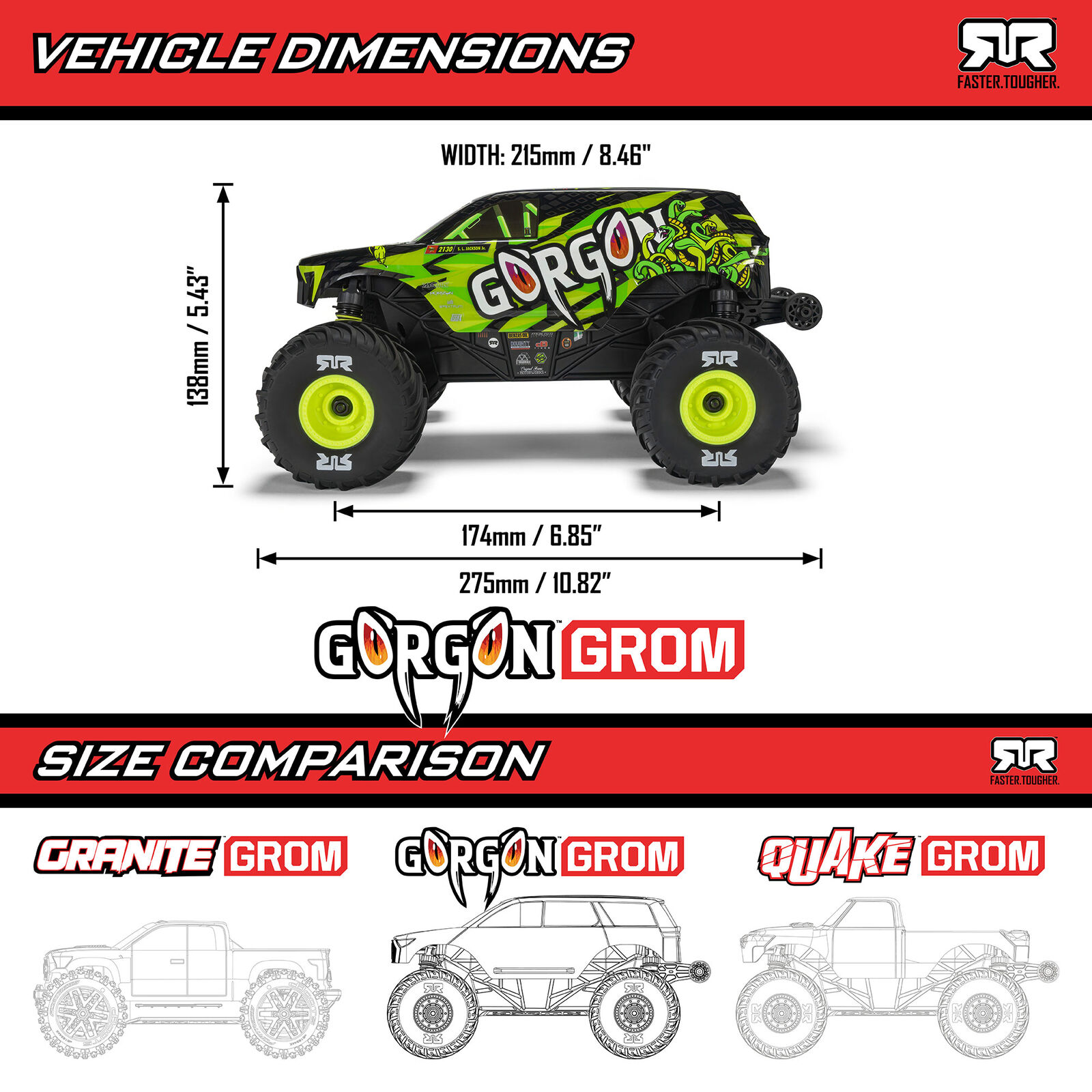 ARRMA GORGON GROM RTR Brushed 1/16 ARA2130T1 - immagine 22