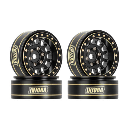 INJORA Cerchi 1.0" Offset -3.75mm Ottone YQW-1101BK