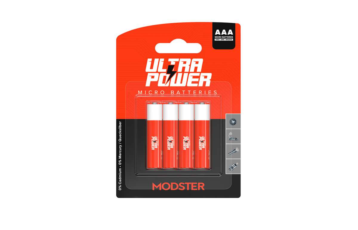 MODSTER Batteria Ultra Power AAA Blister 4 pz MD10055 - immagine 3