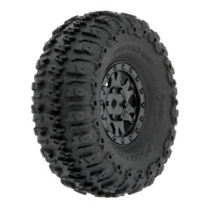 PROLINE Trencher 1.0" Tires Mounted 7mm Black (4) SCX24 PRO1020910