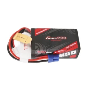 GENS ACE 850mAh 7.4V 2S1P 60C Lipo con EC2 GEA8502S60E2