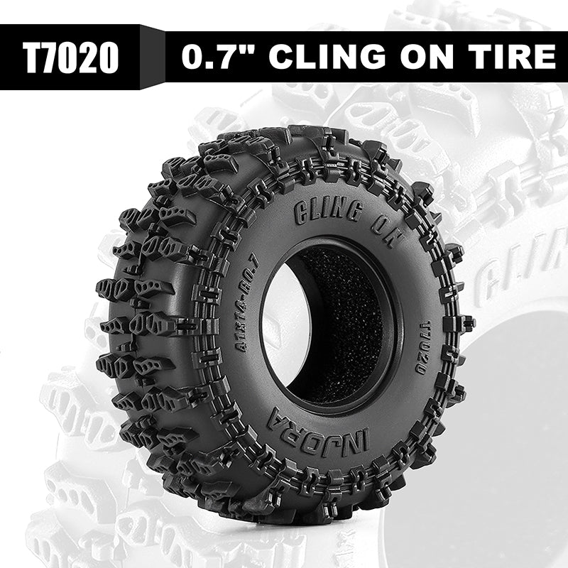 INJORA 0.7" 41*14mm Gomme Cling On 1/30 SCX30 T7020 - immagine 2