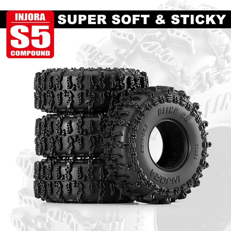INJORA 0.7" 41*14mm Gomme Cling On 1/30 SCX30 T7020 - immagine 4