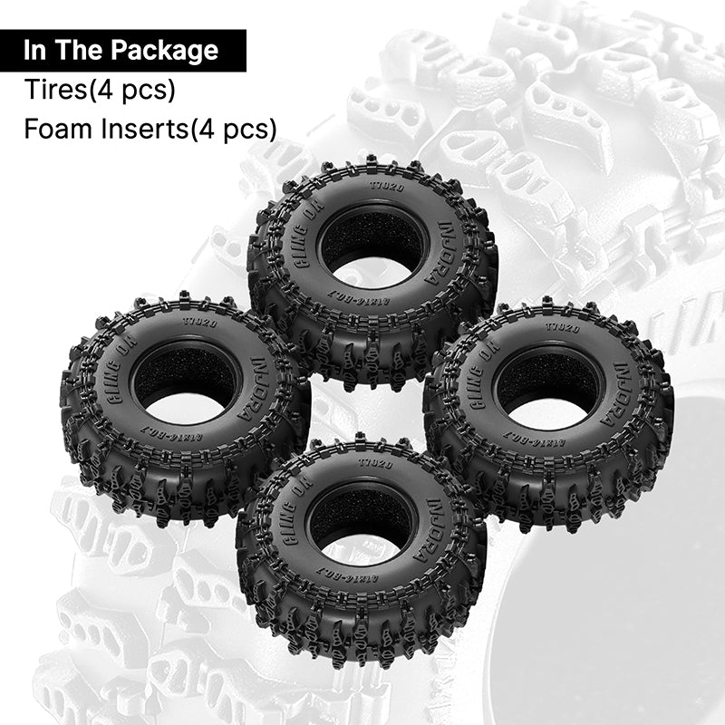 INJORA 0.7" 41*14mm Gomme Cling On 1/30 SCX30 T7020 - immagine 6