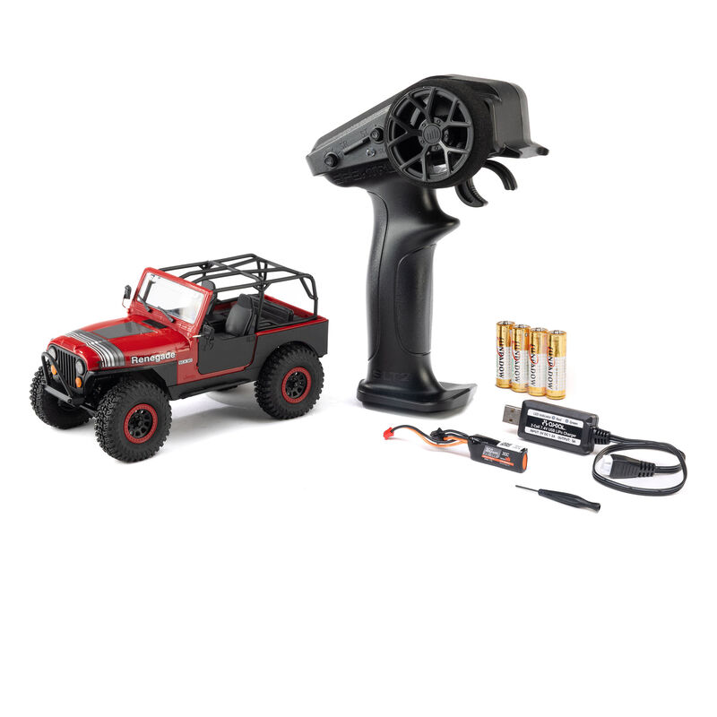 Axial 1/30 SCX30 Jeep CJ-7 GenRight 4X4 RTR Brushed Rock Crawler Rosso - immagine 2