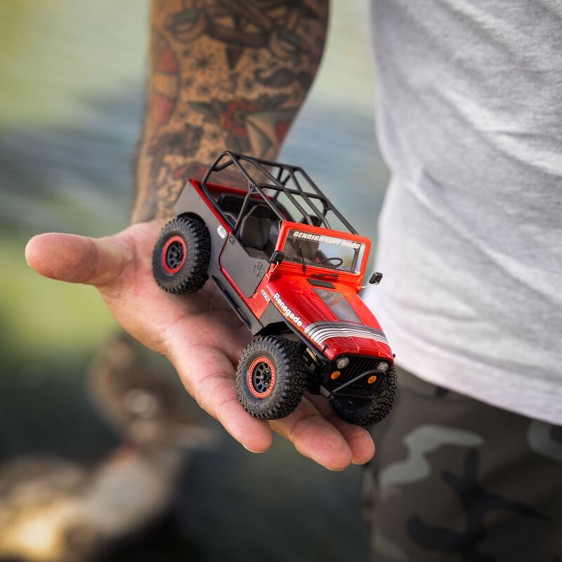 Axial 1/30 SCX30 Jeep CJ-7 GenRight 4X4 RTR Brushed Rock Crawler Rosso - immagine 7